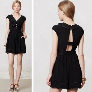 Anthropologie Elevenses Black Romper